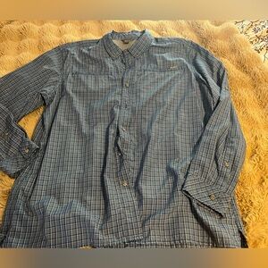 Men’s Eddie Bauer lightweight plaid button down XL